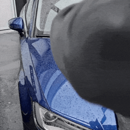 Después: Paño LUME XL secando limpio, sin vetas ni pelusas